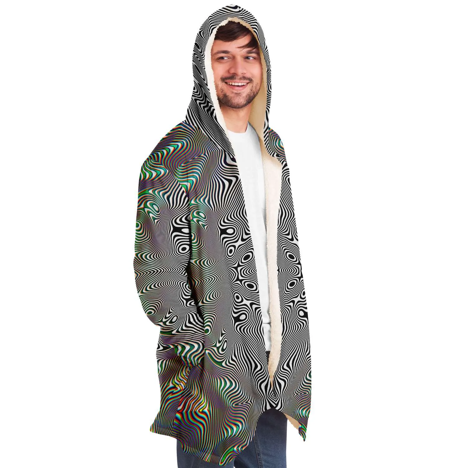 Prismatic Frequency Micro Fleece Cloak