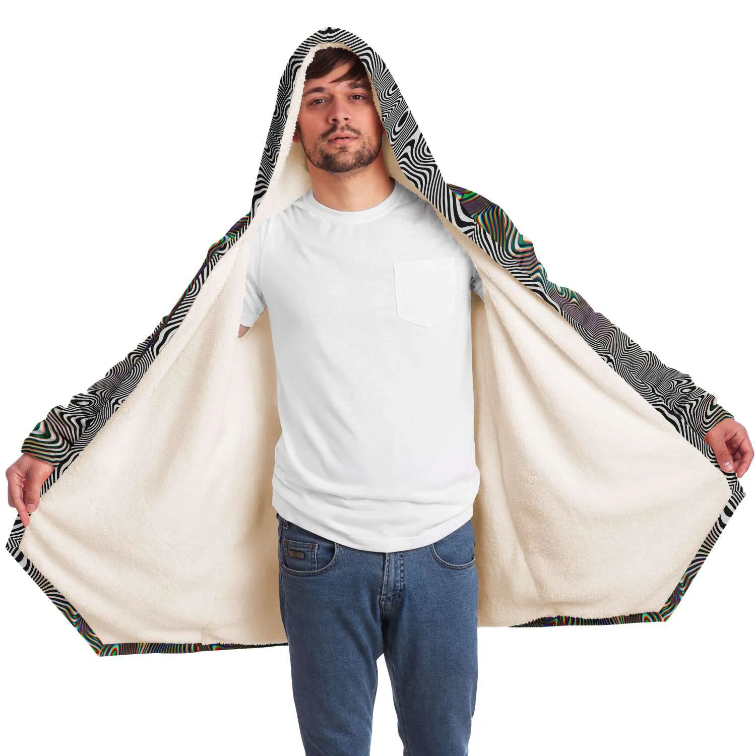 Prismatic Frequency Micro Fleece Cloak