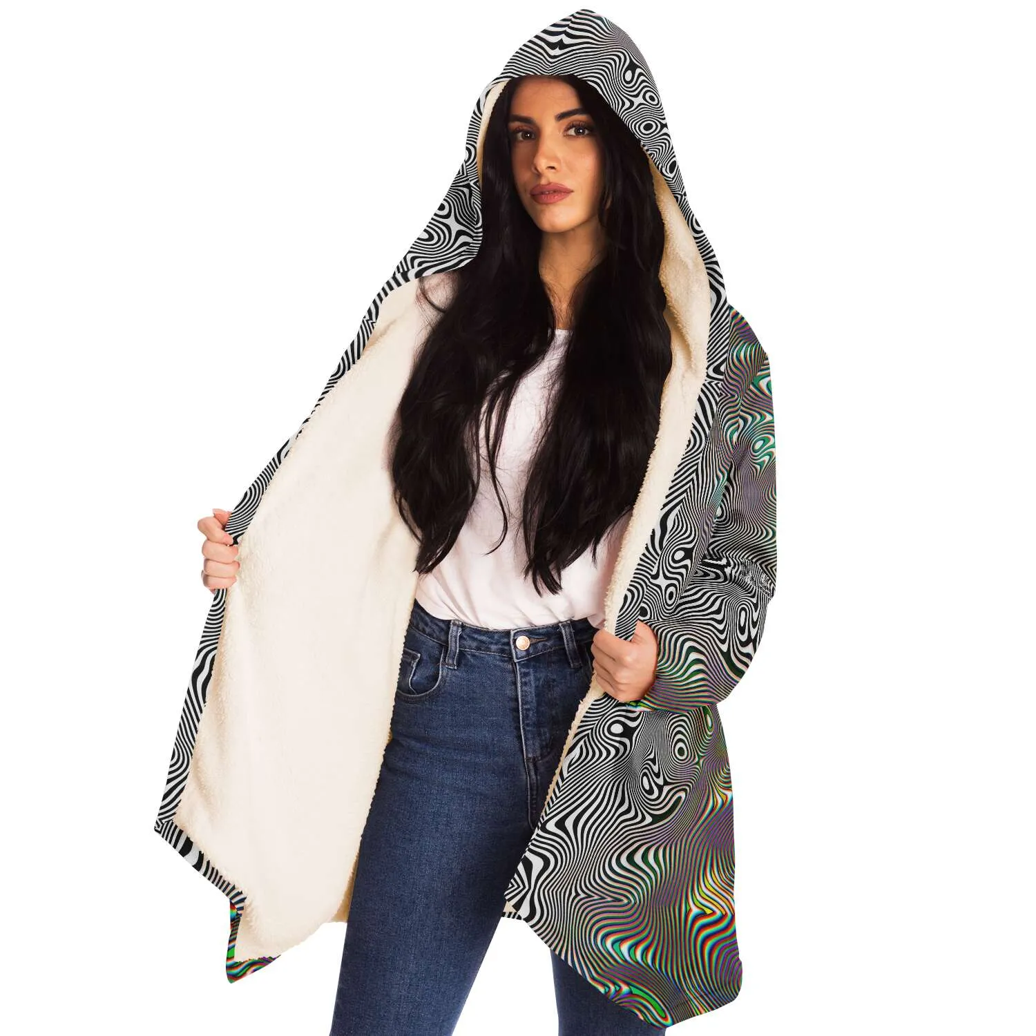 Prismatic Frequency Micro Fleece Cloak