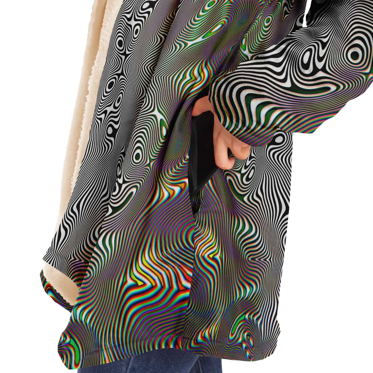 Prismatic Frequency Micro Fleece Cloak