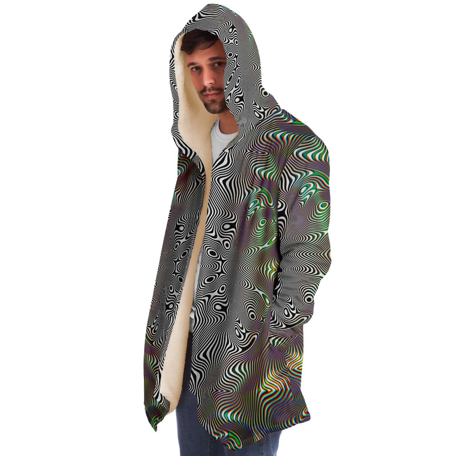 Prismatic Frequency Micro Fleece Cloak