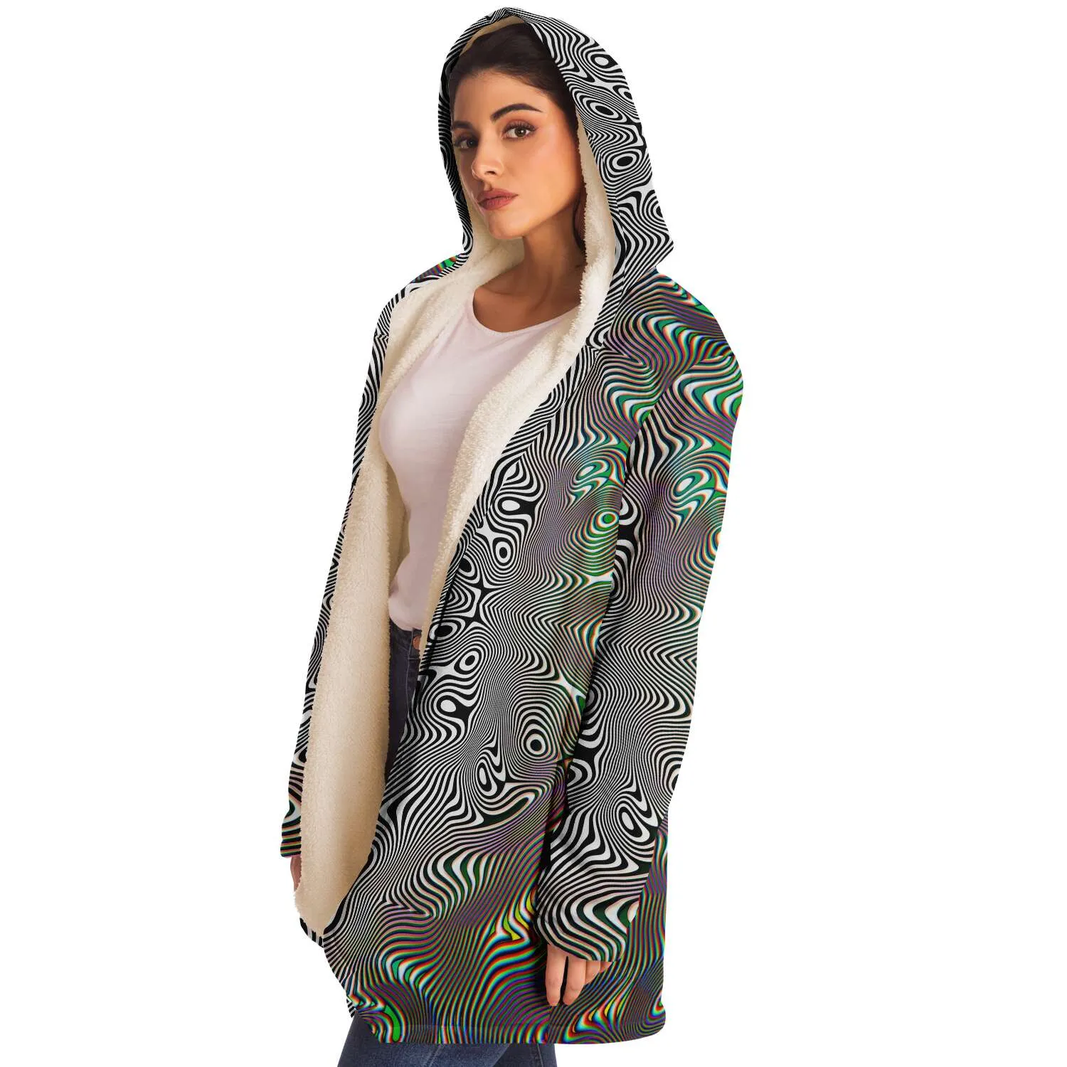 Prismatic Frequency Micro Fleece Cloak