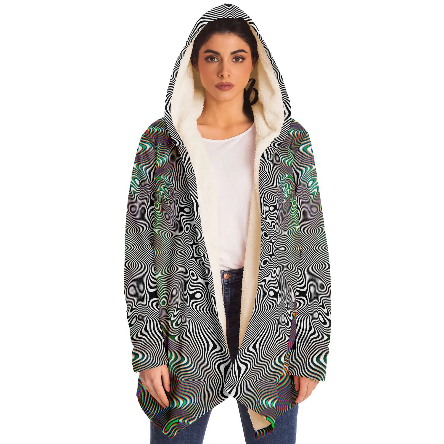 Prismatic Frequency Micro Fleece Cloak