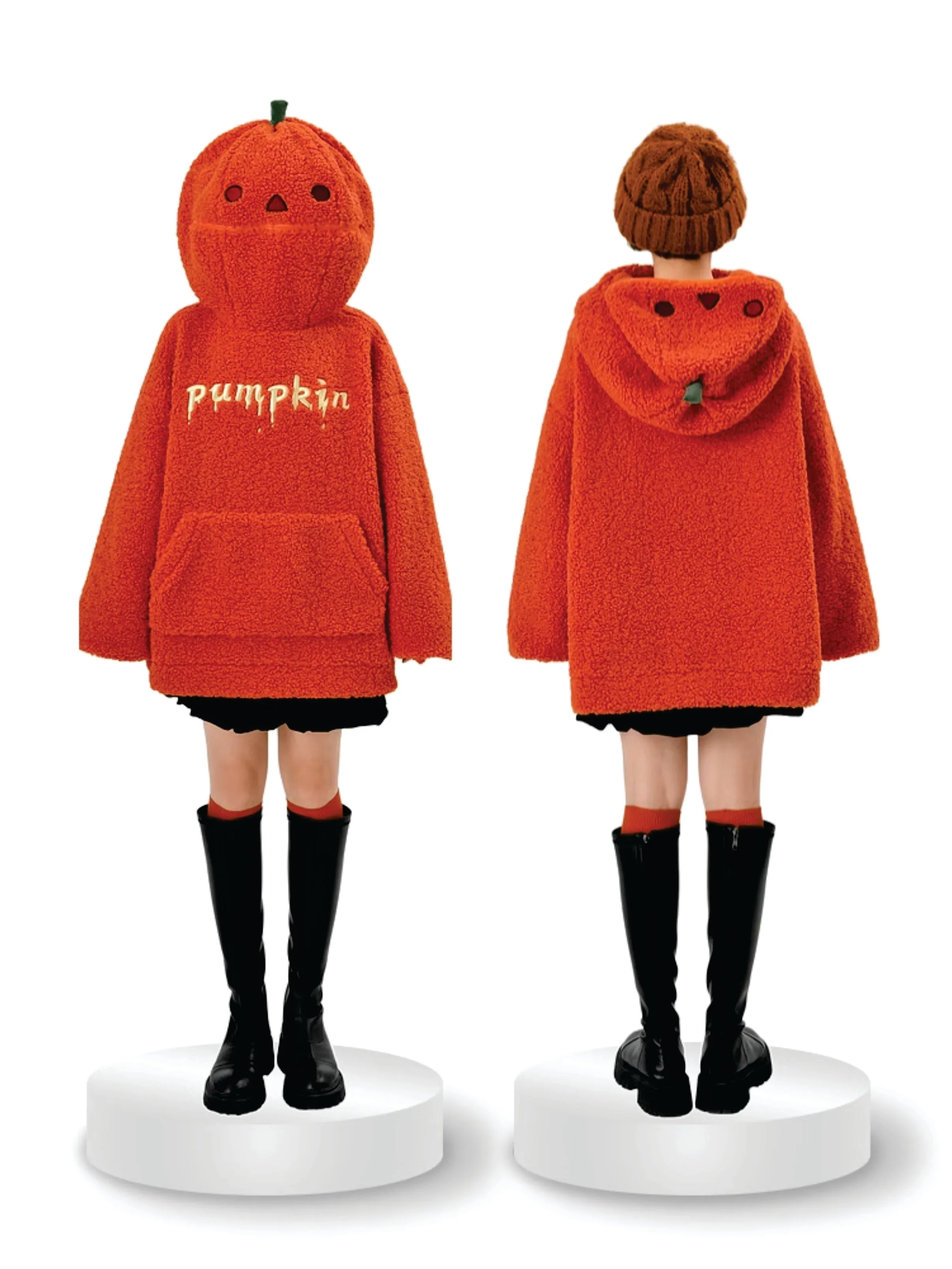 Pumpkin Funny Pullover Fleece Hoodie