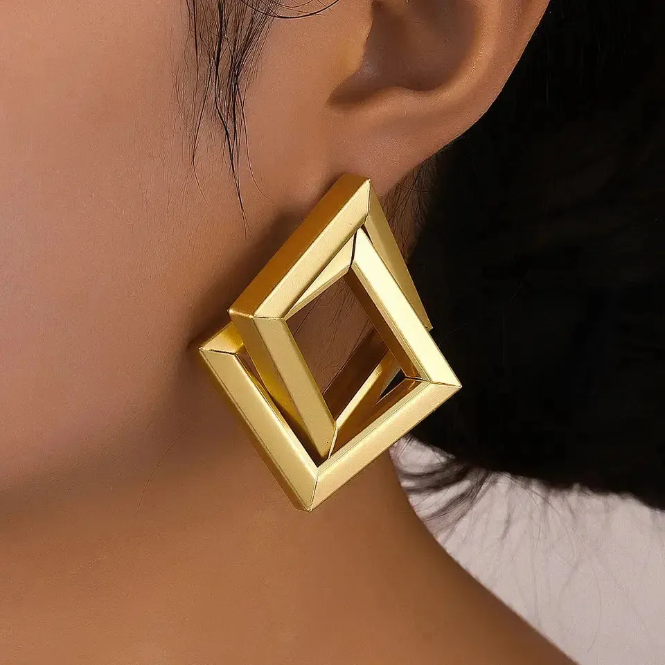 Rhombus Post Earrings