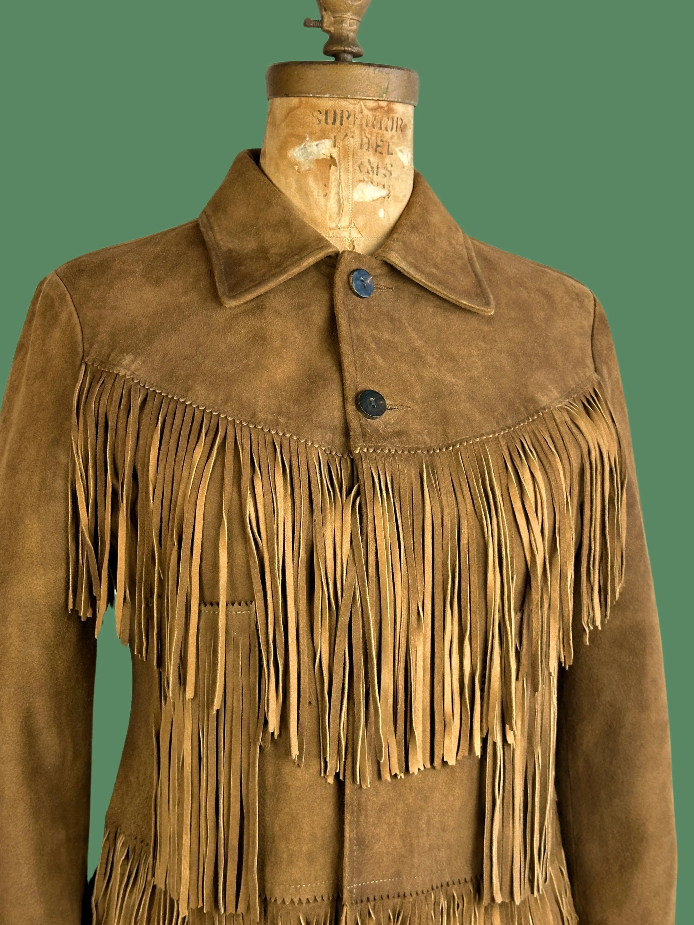 RRL RALPH LAUREN Suede Fringe Jacket • Small