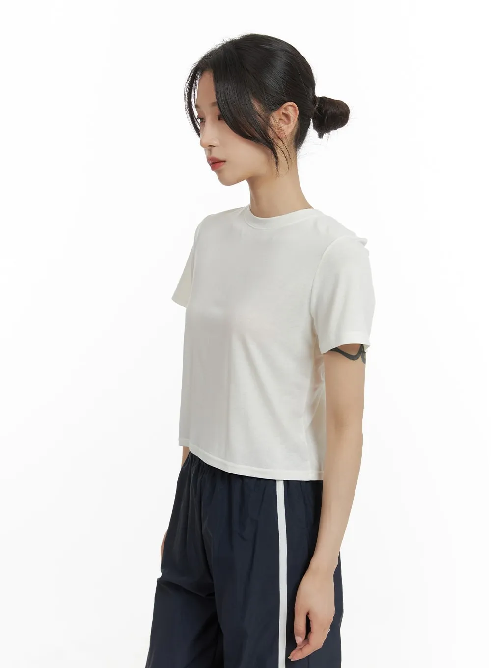 Shirred Cut-Out Back Top CM426