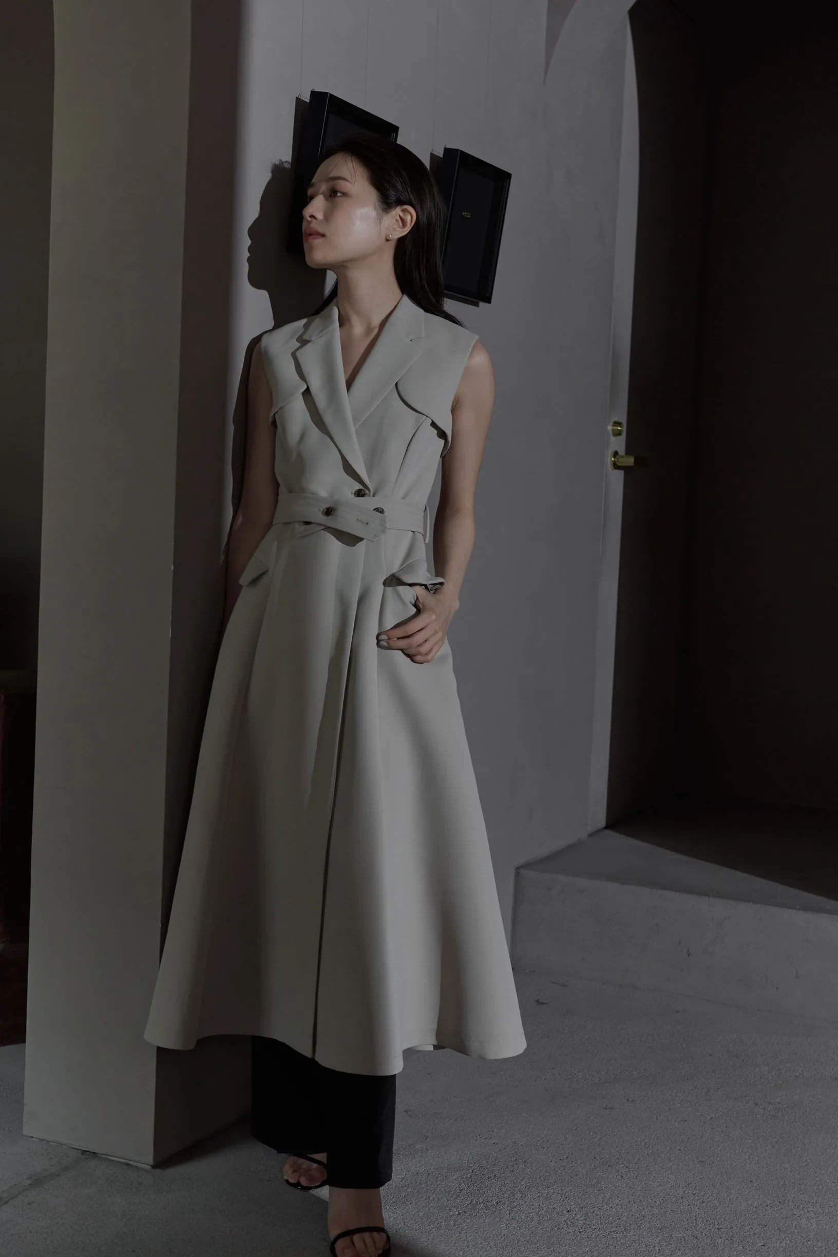 Sleeveless Coat Dress