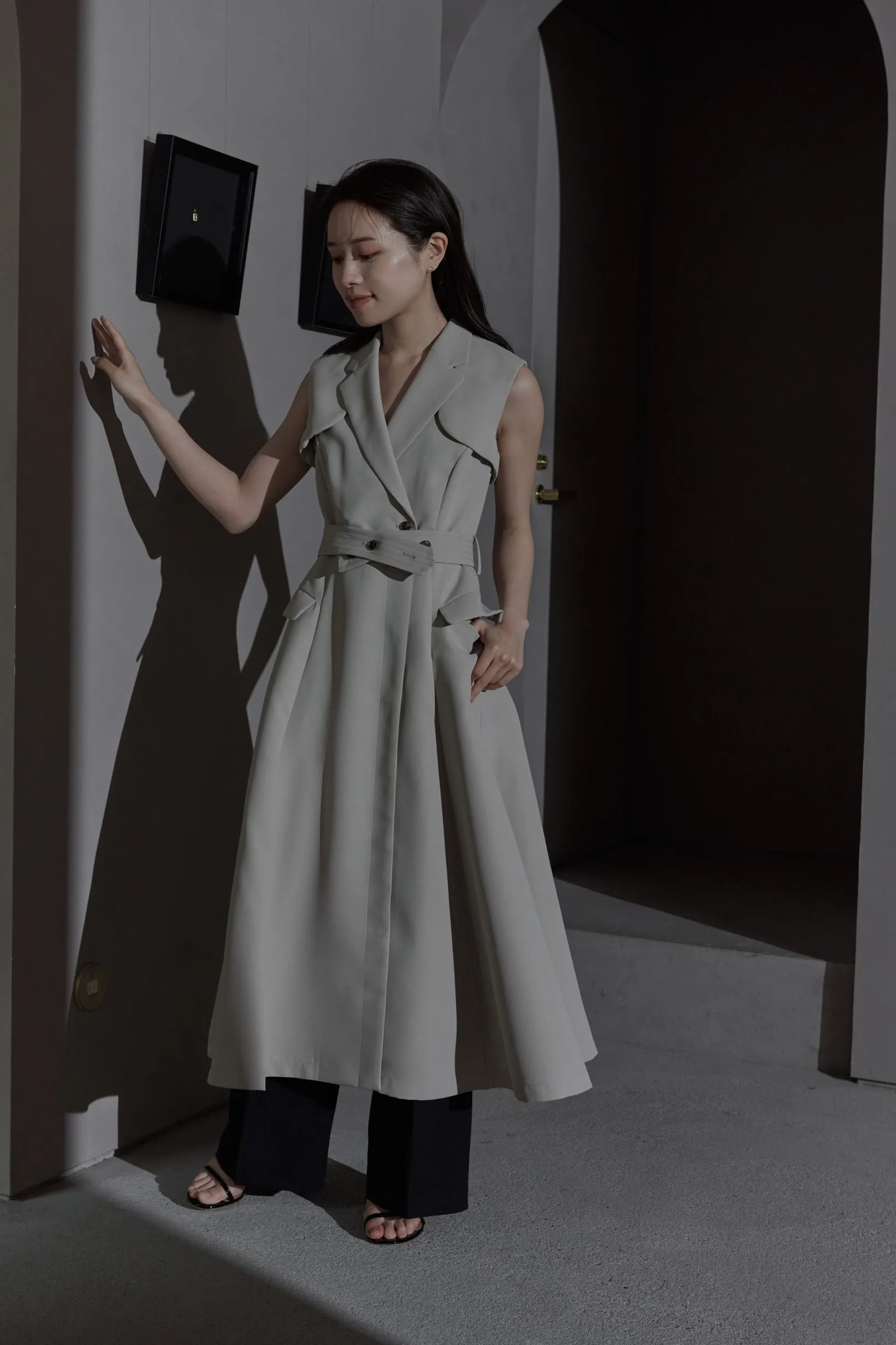 Sleeveless Coat Dress