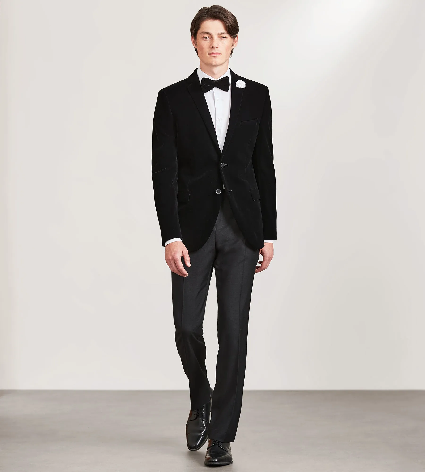 Slim Fit Black Velvet Suit Jacket