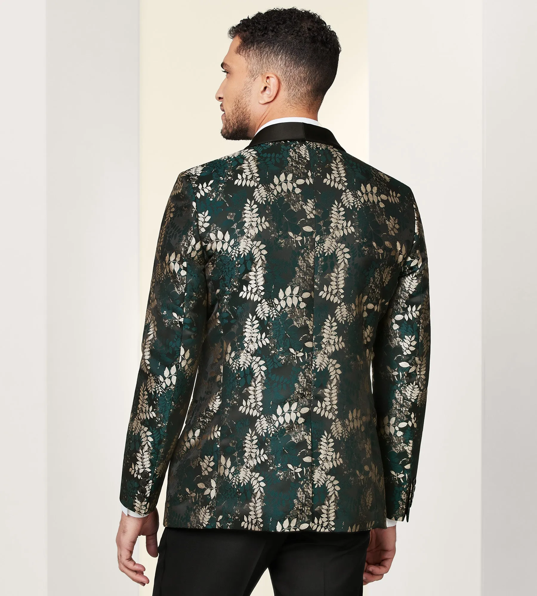 Slim Fit Jacquard Tuxedo Jacket