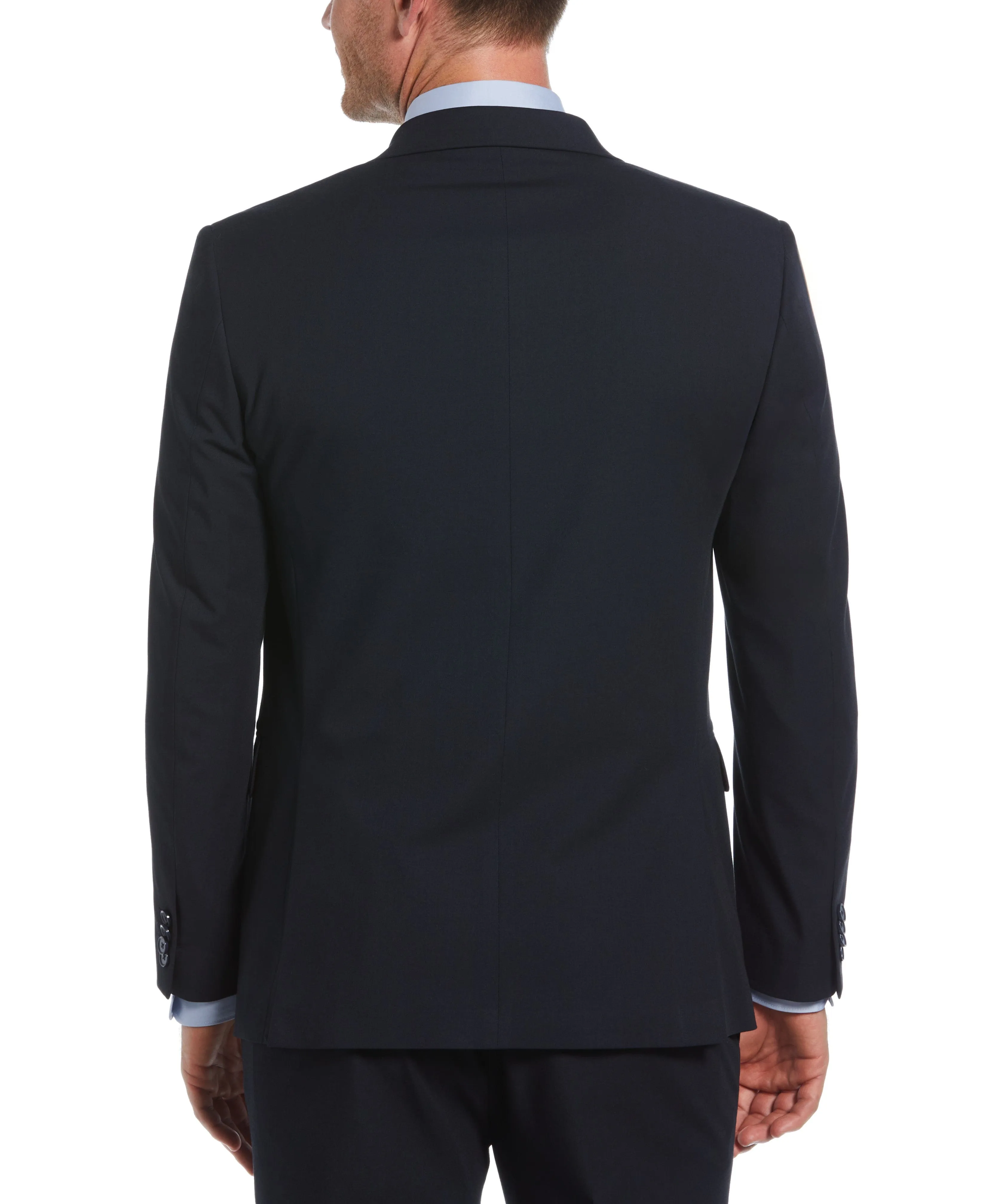 Slim Fit Navy Double Breasted Peak Lapel Suit