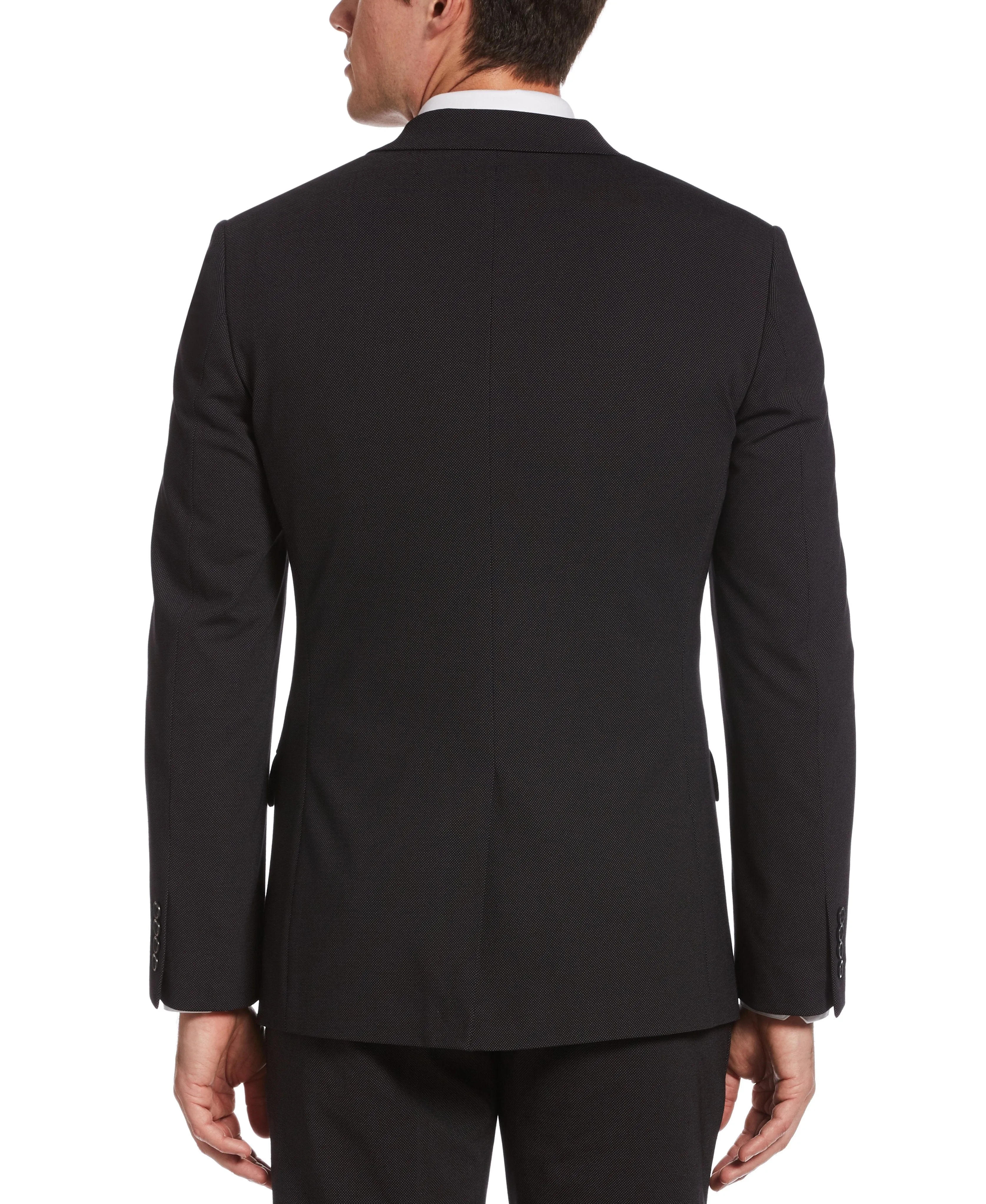 Slim Fit Pindot Stretch Knit Suit Jacket