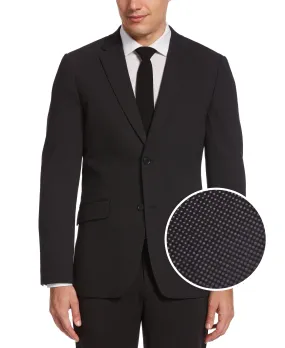 Slim Fit Pindot Stretch Knit Suit Jacket