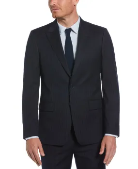 Slim Fit Pinstripe Peak Lapel Suit Jacket