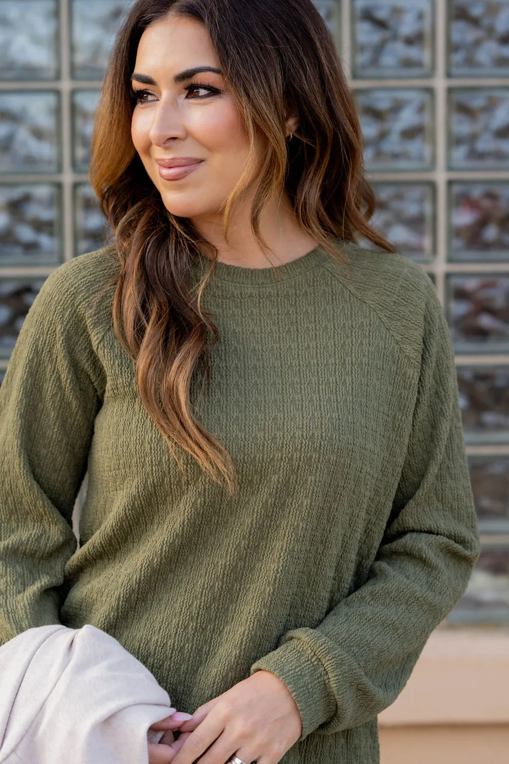 Subtle Textured Crewneck Sweatshirt