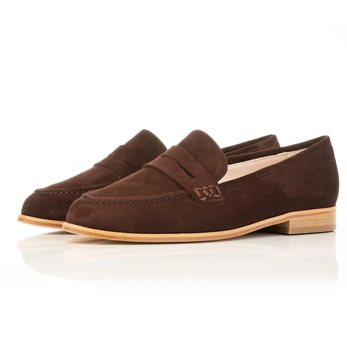 Sylvie Extra-Wide Fit Loafers  - Brown Suede