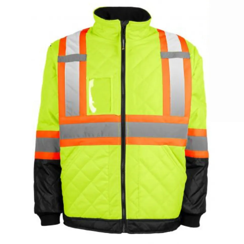 Terra Men's High Visibility Lined Freezer Work Jacket 116505 - Yellow