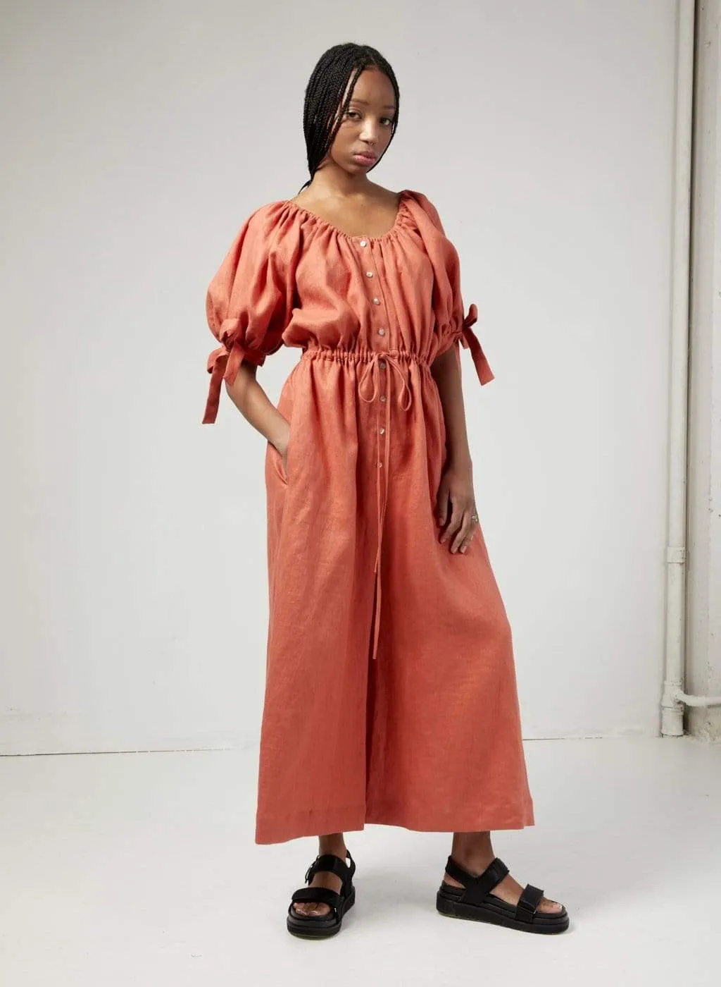 Terracotta Linen Jumpsuit