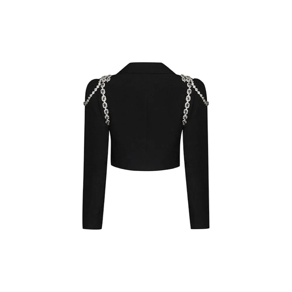 The Evelyne Long Sleeve Cropped Blazer