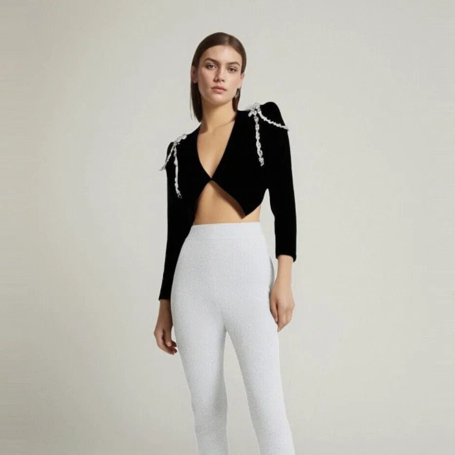 The Evelyne Long Sleeve Cropped Blazer