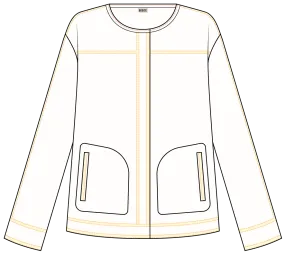 Top-stitched Boxy Jacket