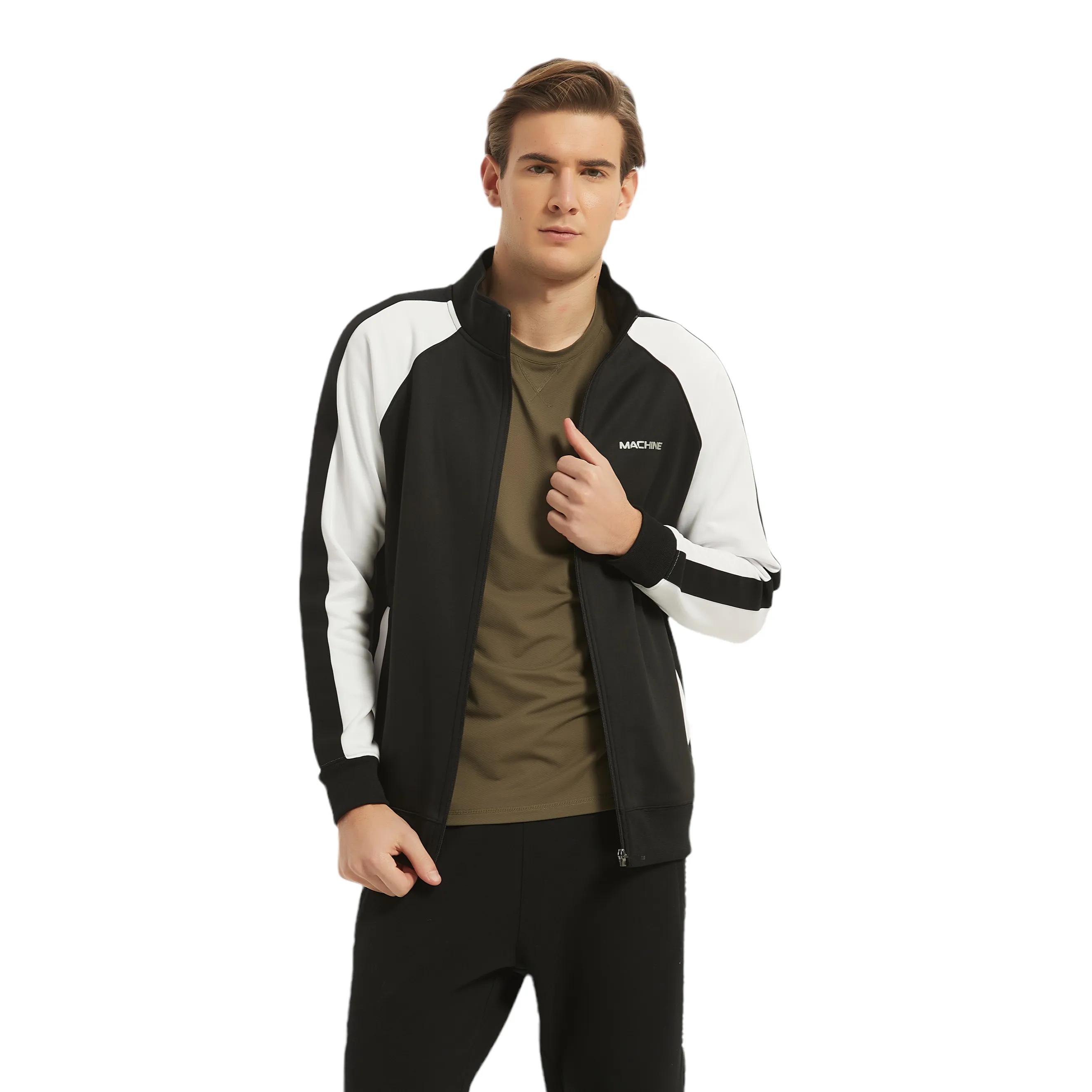 Whitlock Men's Trainer Jacket - Black & White combo