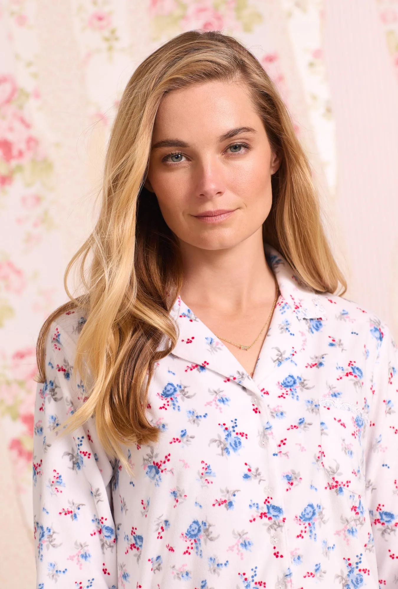 Winter Floral Cozy Fleece Classic Pajama