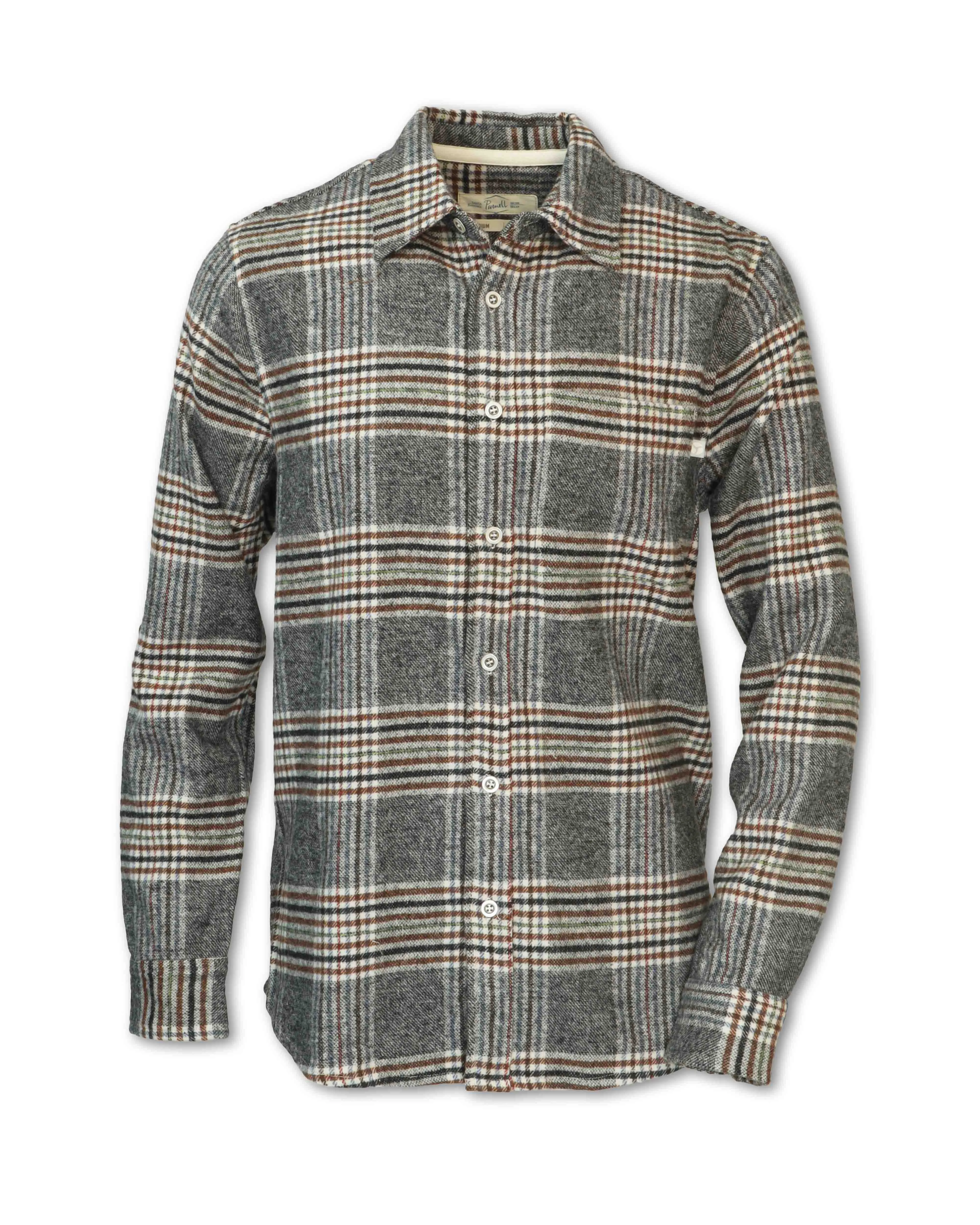 WOOL BLEND PLAID FLANNEL - SHIPS 8/1/25